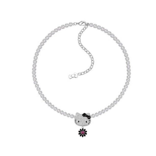 Sanrios-Colgante de Hello Kitty para niña, collar con diseño de Hello Kitty, Diamante completo Y2K Original, Material de acero de titanio, disco en U, memoria de 512Mb