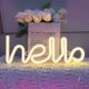 thumbnail image 3 of LED Hello Neon Word Sign Neon Letters Light Art Lumi��res d��coratives, enseignes de chapiteau / d��coration murale pour Nol, f��te d'anniversaire, chambre d'enfants, salon,(blanc chaud Hello) esquí esquí Gafas de esquí, 3 of 5