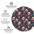 thumbnail image 3 of Kdxio Skull red flower blue Funny Coasters,4 Pcs Leather Coasters,Housewarming Gifts,Protect Furniture from Water Marks Scratch and Damage, 3 of 6