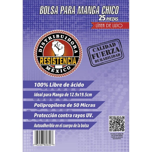 Bolsa manga chico 25 pzas