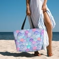 thumbnail image 6 of Balery Watercolor Sea Shells 1 Beach Travel Bag - Water-Resistant, Large Capacity Lightweight Tote with 7 Pockets for Women and Men - Perfect for Beach, Pool, Gym, and Travel, 6 of 7