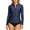 Blue Cove, variant on Women's Quarter-Zip Long Sleeve Rash Guard, SPF 50+ Sun Shirt Black
