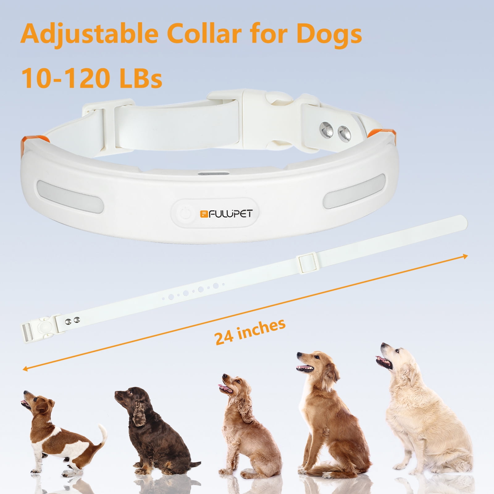 Wireless Dog Fence System, 3-in-1 Wireless Dog Fence Indoor & Outdoor Use, 6 Acre Accurate & Reliable Electric Fence for Dogs, Wireless Pet Fence with LED Light Dog Training Collar,White