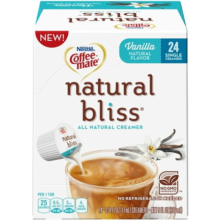 Coffee-Mate natural bliss vanilla all natural liquid coffee creamer 24 ct box (pack of