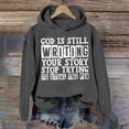 thumbnail image 2 of WEAIXIMIUNG Robe Chandail en Molleton Surdimensionnée Taille Zip Tendance Automne et Hiver pour Femmes Sweat à Capuche Imprimé Lettre Sweat à Capuche Sport Manches Longues, 2 of 3