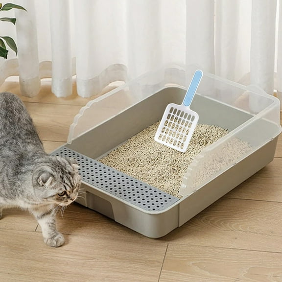 Xihbxyly Pala para Arena para Gatos de Dos Colores, Tecnología de Filtración Instantánea, Mango Ergonómico Antideslizante, Material Abs Duradero, Fácil Limpieza de La Arena, Agarre Cómodo, Tamaño 24,