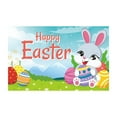 thumbnail image 2 of Easter Clearance 2024! CWCWFHZH Easter Banner Holiday Decorations Eggs Bunny Banner Cloth Holiday Party Photo Background, 2 of 5