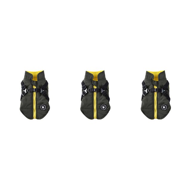 Methold Arnés de invierno para mascotas, traje de chaqueta, abrigo impermeable de animales, chaleco, ropa ligera, ropa para pequeños, grandes, verde M Verde METRO 3piezas Methold CBP180270
