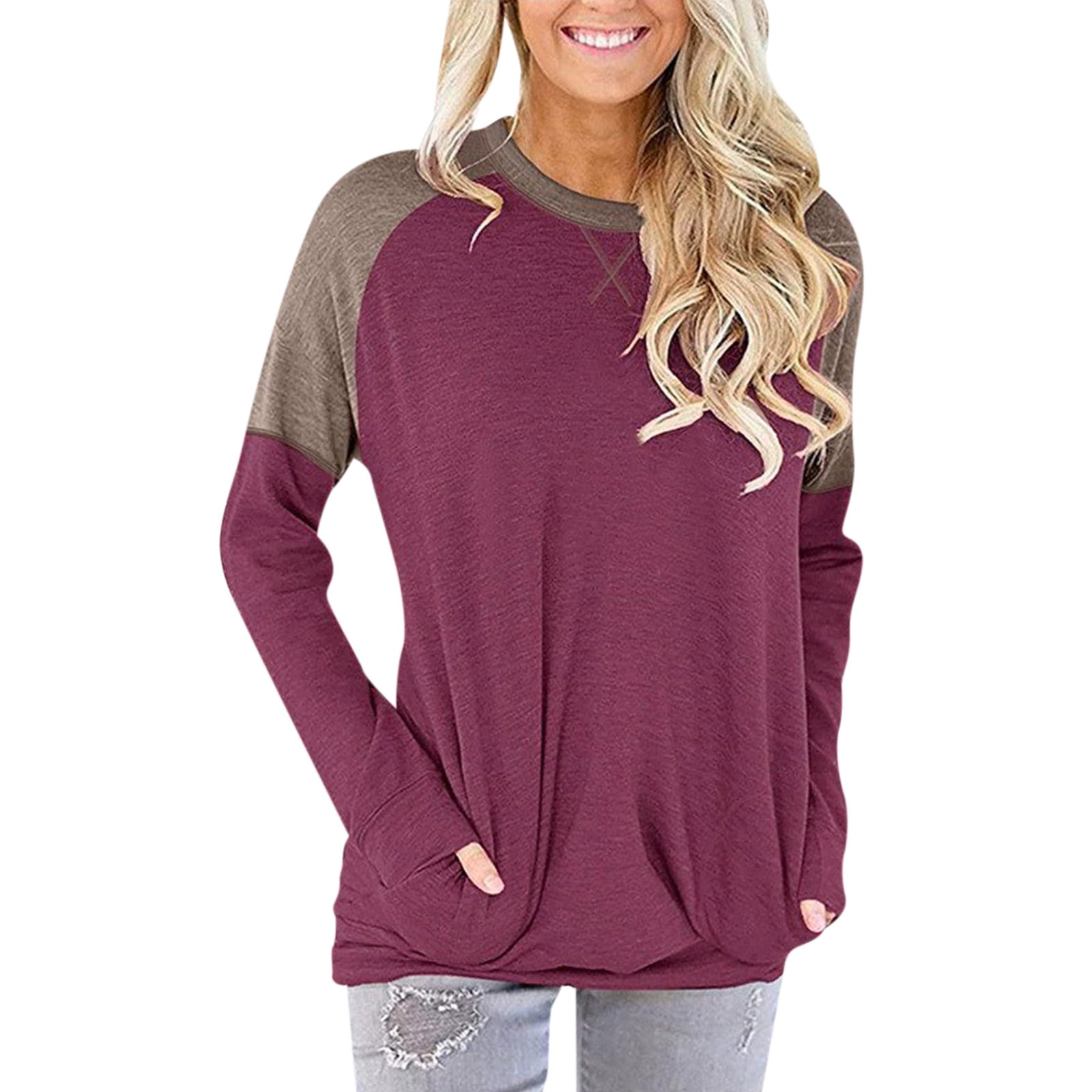 Pocket Sweatshirt Pullover Loose Tunic 