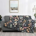 thumbnail image 2 of Fuzoiu Wildflower Watercolor 1 Print Flannel Blanket,Throw Blanket,Flannel Home Decor,Fleece Bed Blankets,Cozy Soft Blanket for Bed, Sofa, Camping, and Travel-80"x60", 2 of 6