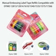 thumbnail image 2 of 5 Pack Replacement for Label Maker Refills 9mm*300cm/Roll Manual Embossing Label Tape Refills Compatible with DYMO 12813/12814/1610/1540/1535/1575/17266, 2 of 7