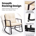 thumbnail image 2 of Tappio Outdoor Furniture 3 Piece Patio Bistro Furniture Set, Rattan Conversation Chairs Set with Side Table and Cushions, Patio Furniture Sets for Balcony Garden Porch, Beige, 2 of 6