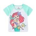 thumbnail image 2 of Disney The Little Mermaid Short Sleeve T-Shirt and French Terry Shorts Set (Girls), 2 Piece Set, Sizes 2T-6X, 2 of 7