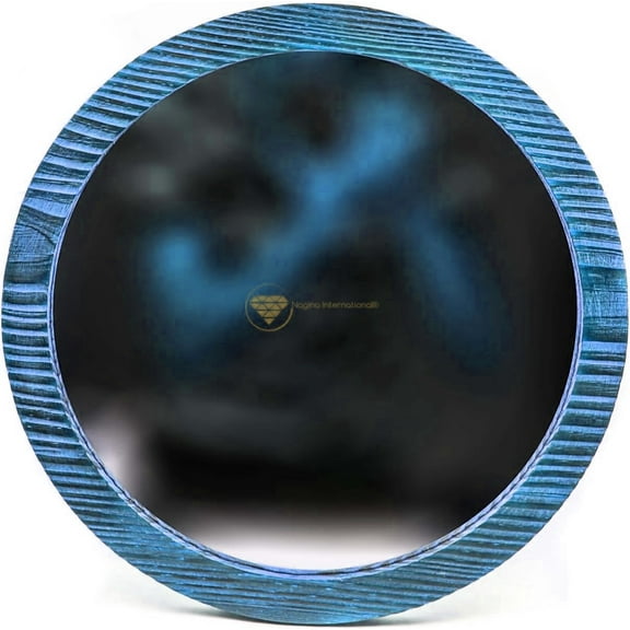 Nagina International Rustic Vintage Styled Chic Mirrors | Exclusive Antique Colored Crafts Bathroom Mirror | Gifts Decor & Collectibles (Medium, Vintage Blue)