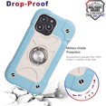 thumbnail image 2 of Compatible con iPhone 13 Pro Max Funda con soporte, cubierta de teléfono resistente a prueba de golpes de grado militar con soporte de anillo ajustable para iPhone 6.7 2021 Accesorios - Negro, 2 of 6