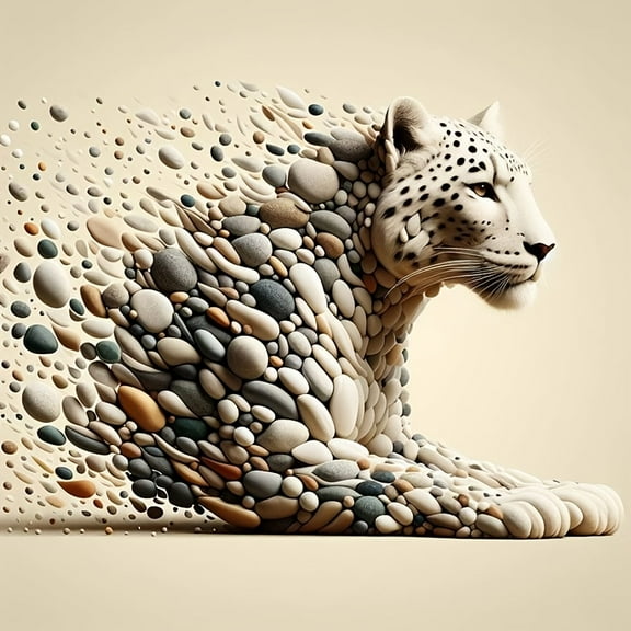 5D Diamond Painting Kits for Adults Cartoon Pebbles Animal Leopard Art Design Full Drill DIY Diamond Art for Adults Beginners Picture Art Crystal Painting for Home Wall Decor