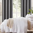 thumbnail image 7 of 100% Blackout Window Curtains 84 inches Long 2 Panels Set, Faux Linen Look Thermal Insulated Grommet Drapes, Room Darkening Curtain for Bedroom Living Room(W52 x L84 Inch, Grey), 7 of 7