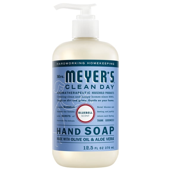 Mrs. Meyer’s Clean Day Hand Soap, Bluebell Scent, 12.5 Fl Oz Bottle