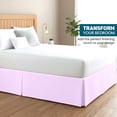 thumbnail image 2 of 9-Inch Drop Emperior Size 84" x 84" Lavender Solid Bed Skirt Split Corner Pleated Style Easy Fit Easy Care 100% Egyptian Cotton 500 Thread Count, 2 of 6