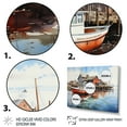 thumbnail image 3 of Designart "Port Portside Reflection Painting I" Nautical & Beach Floater Framed Wall Decor, 3 of 7