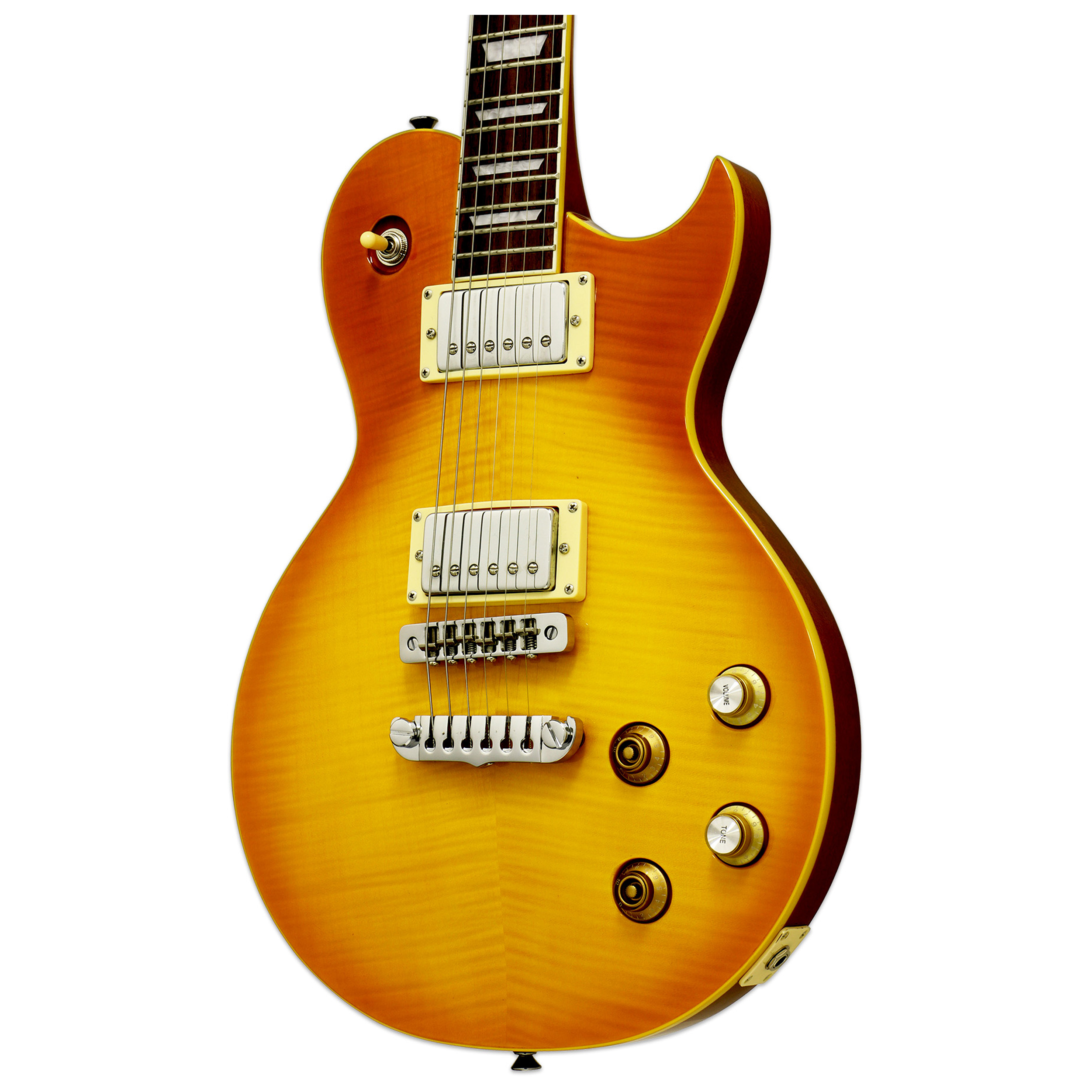 Aria Pro II Elec Guitar Tribute Aged Lemon Drop