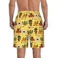 thumbnail image 3 of Kdxio Car Tent Trees Pattern Mens Casual Shorts - Drawstring Summer Beach Sports Shorts for Men, 3 of 9