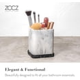 thumbnail image 2 of Toothbrush Holder, Countertop Marble Look Electric Toothbrush Toothpaste Makeup Brush Razor Holder Stand Bathroom Organizer with Detachable Tray, 2 of 8