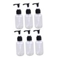thumbnail image 4 of LEORX 6Pcs Reusable Pump Bottle Transparent Plastic Holds Lotion Practical Design Camping General Users, 4 of 8
