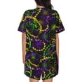 thumbnail image 3 of Xecao Neon Mardi Gras print Swimsuit for women, Summer-ready, sporty style.Quick-dry fabric. Many sizes & colors., 3 of 9