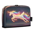 thumbnail image 2 of Standing Pencil Case with Base Large Capacity Stationery Pouch Pen Bag with Zipper for Women Men Glowing Flying Unicorn, 2 of 7
