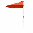 thumbnail image 5 of Resenkos 9Ft Patio Bistro Half Round Umbrella -Orange, Patio Offset Umbrella with Easy Tilt Adjustment, Outdoor Hanging Umbrella, Sunshade Umbrella Canopy, 5 of 7