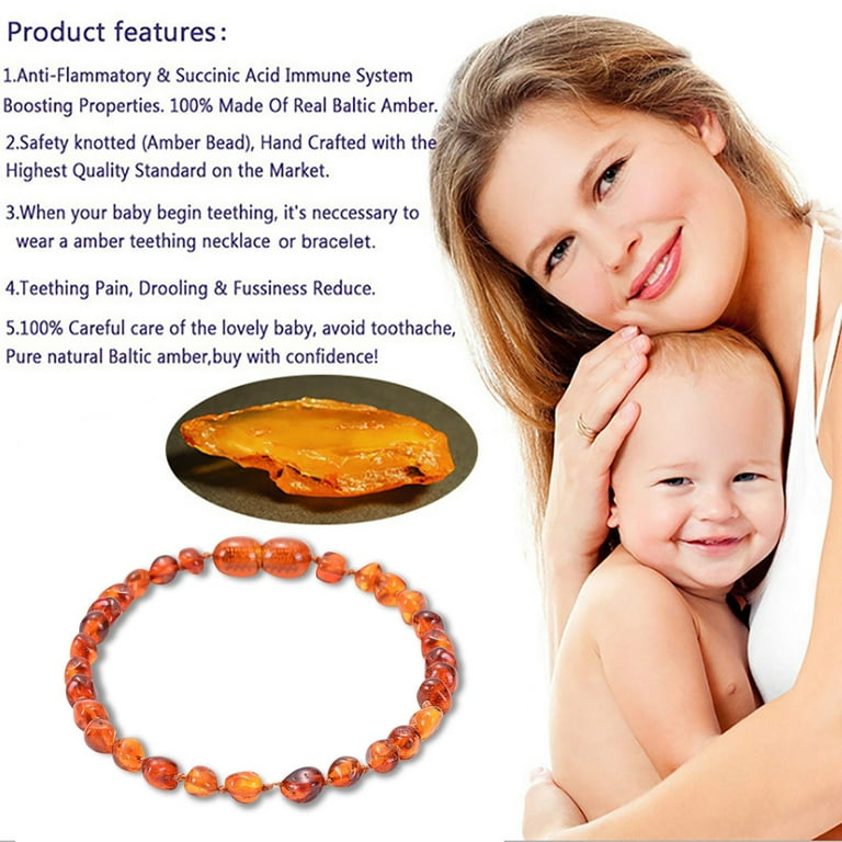 Pure amber teething necklace sale
