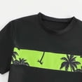 thumbnail image 6 of Atogsazn Kids Boys Hawaiian 2 Piece Outfit Children Casual Short Sleeve Tshirt Shorts Set Beach Clothes Tee Black 14-15 Years Fashion, 6 of 7