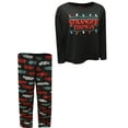 thumbnail image 1 of Richard Leeds International Womens Stranger Things Logo and Lights Silky Fleece Pajama (3X), 1 of 3