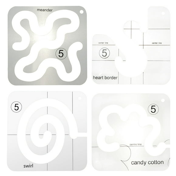 EeaseCA 4pcs Acrylic Sewing Patchwork Rulers Stitching Plastic Frame Sewing Template