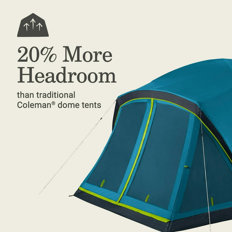 Coleman Skydome™ 6-Person Screen Room Camping Tent with Dark Room