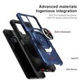 thumbnail image 6 of Compatible for Jitterbug Smart4 Case w/Tempered Glass Screen Protector [Military Grade] Ring Car Mount Kickstand Shockproof Hard Phone Case - Blue, 6 of 7