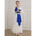 thumbnail image 3 of Alvivi Robe de Danse Lyrique de Louange pour Filles Sans Manches à une Épaule Robe de Fête Bleu 16, 3 of 7