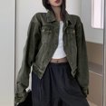 thumbnail image 4 of Roncen Women's Jean Jacket Distressed Washed Button Up Boyfriend Denim Jacket Coat With Pockets, 4 of 9