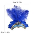 thumbnail image 2 of Xyxonk Sequins Feather Headpiece Headband 1920s Carnival Party Headwear for Women Grils,Blue, 2 of 3