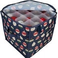 thumbnail image 2 of Laura Ashley LA-99006-BAG Ornament Print Design Stackable Christmas Ornament Storage Box - 64 Count, 2 of 5