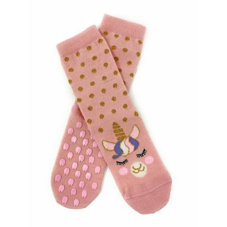 

Warrior Alpaca Socks - Pinky Alpacorn Non-Skid Alpaca Wool Socks for Girls