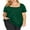 Green, variant on SHEWIN Womens Plus Size T Shirts 2025 Summer Blouse Tops Square Neck Puff Sleeve Tops Blue 1X