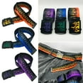 thumbnail image 6 of Women Men Jeans Versatile Waist Band Canvas Strap Hip Hop Belt Automatic Buckle Waistband PURPLE, 6 of 8