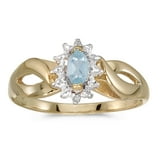 14k Yellow Gold Marquise Aquamarine And Dia… product image