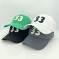 thumbnail image 2 of Hat Number 33 Adjustable Baseball Cap for Men and Women (White), 2 of 4