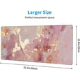 thumbnail image 4 of Pink Gold Marble Pink Mouse pad for Desk Cute Pink Desk Accessories, Large Desk Mat Large Mouse Pad,Keyboard pad Laptop mat(31.5x11.8in) Laptop Protector Computer Accessories Cute Pink Desk mat, 4 of 6