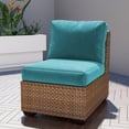 thumbnail image 5 of UIXE Outdoor Deep Seat Cushion Set, Patio Furniture Cushions & Back Pad, Water-Resistant Sectional Sofa Cushions for Bistro Chair - Teal Blue, 5 of 6
