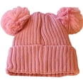 thumbnail image 3 of Loonyx Baby and Toddler Panda Knit Winter Beanie Hat with Ears, Pink, 6 Months - 3 Years Old, 3 of 9