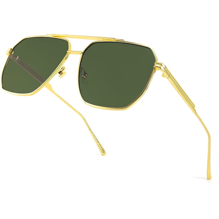 FEISEDY Retro Oversized Aviator Sunglasses for Women Men  display picture 3